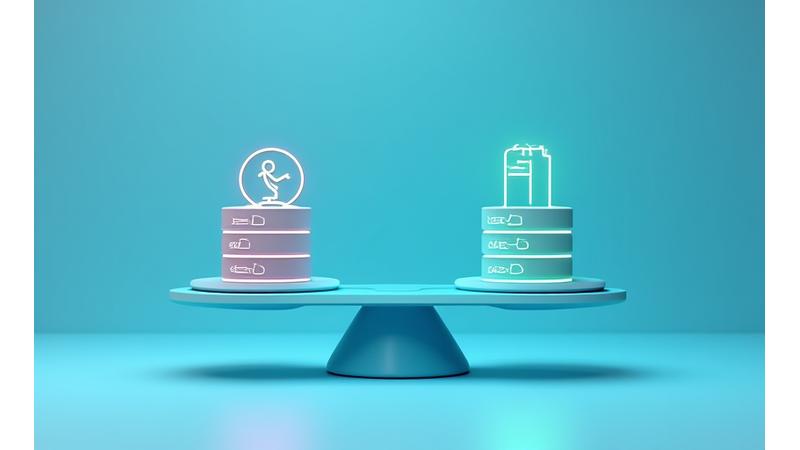 사용자의 권리와 의무를 상징하는 저울 이미지